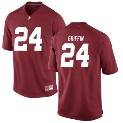 Youth Alabama Crimson Tide #24 Clark Griffin Crimson Replica NCAA College Football Jersey 2403XSOQ0